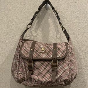 Burberry Blue Label Canvas Leather Shoulder Bag